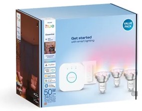 Philips Hue WACA kezdőkészlet 3xGU10/4,7W 2200-6500K + összekapcsoláshoz szükséges eszköz