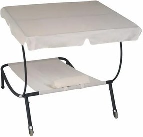 GARTHEN Kerti nyugágy tetővel-kerekekkel  202 x 139 x 152 cm