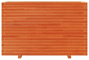 viaszbarna tömör fenyőfa kerti virágláda 110x40x72 cm