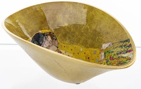 Gustav Klimt tál többszínű fém 8x20x12.5cm