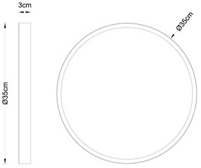 Globo 12381-22 - LED Mennyezeti lámpa TIBEY LED/22W/230V átm. 35 cm