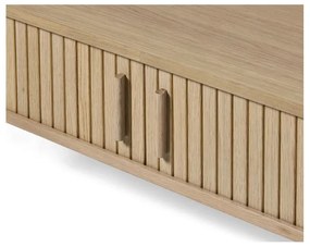 Natúr színű dohányzóasztal tölgyfa dekorral 60x120 cm Meta – Unique Furniture