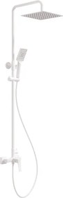 Blur zuhanyszett esőztetővel, csapteleppel, fehér