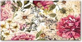 Konyhai panel Virágos mintás 140x70 cm Ragasztó