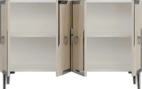 Seza 120 - White, Travertine, Silver