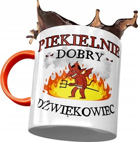 Narancssárga bögre a hangmérnöknek Pokolian jó, fényképes nyomtatással