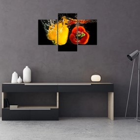 Kép - paprika a vízben (90x60 cm)