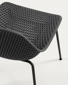 Sötétszürke fém kerti szék Quinby – Kave Home