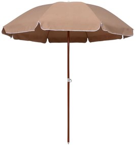 tópszínű napernyő acélrúddal 240 cm