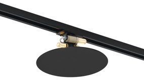 Modern fekete mennyezeti lámpa 1 fázisú sínrendszerhez 2 lámpás - Iconic Pulley