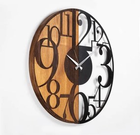 Fali óra 56 cm átmérő, 1xAA, fa/fém kivitel