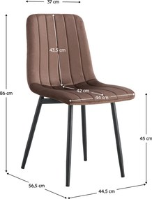 Szék, barna Velvet szövet/fekete, RAMITA TYP 1