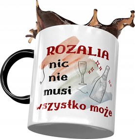 Fekete Bögre Rozáliának Barátnőknek Ajándék Nyomtatott Fotóval