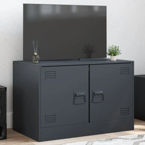 antracitszürke acél TV-szekrény 67 x 39 x 44 cm