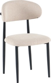 Étkezőszék, bézs szövet/fekete, ZAJDA TYP 1