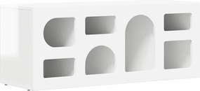 vidaXL TV szekrény Magas Fényű Fehér 100 x 35 x 40 cm Faanyag