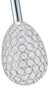 LED Csillár zsinóron LED/6,3W/230V 3000K fényezett króm átm. 14 cm