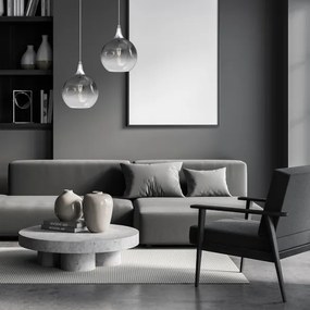 Csillár zsinóron MONTE 1xE27/60W/230V á. 20 cm matt króm