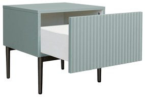 Nicole éjjeliszekrény készlet 2 db-os - zsálya MDF / fekete lábak