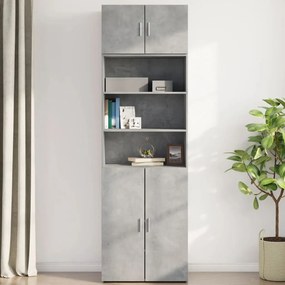 betonszürke szerelt fa faliszekrény 70 x 42,5 x 40 cm