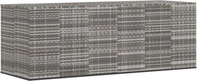 vidaXL szürke polyrattan kerti párnatartó doboz 291 x 100,5 x 104 cm