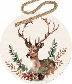 Karácsonyi gömbök a karácsonyfára Szarvas a magyalban 5 db