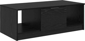 vidaXL Dohányzóasztal fiókkal Fekete tölgy 102 x 50 x 36cm Faanyag