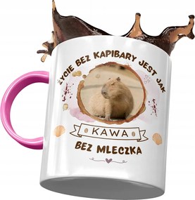 Rózsaszín Kapibara Bögre Születésnapra Névnapra Ajándék Nyomtatott Fotóval