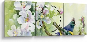 Kép - tavasz (órával) (90x30 cm)
