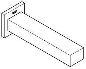 GROHE 13303000 - EUROCUBE kádlefolyó 170 mm, fényes króm