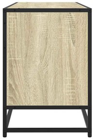 sonoma tölgy színű szerelt fa és fém TV-szekrény 100x35x50 cm