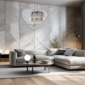 Csillár láncon RITZ 12xE14/40W/230V átm. 54 cm fényezett króm