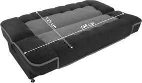 Kinyitható dívány, sötétszürke/világosszürke, PERSI