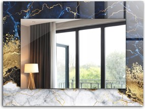Gyönyörű modern tükör dekoratív kerettel loft dekoráció 80x60 Absztrakt márvány