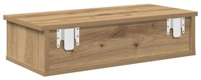 Falipolc fiókokkal artisian tölgy 60x25x15 cm műszaki fa