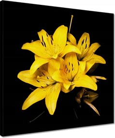 Vászonkép 40x40 Sárga liliom csokor
