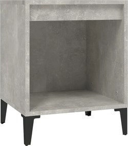 vidaXL betonszürke éjjeliszekrény 40x35x50 cm