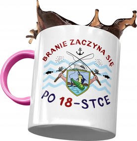 Rózsaszín Bögre Születésnapra 18 18. 18. Ajándék Nyomtatott Fotóval