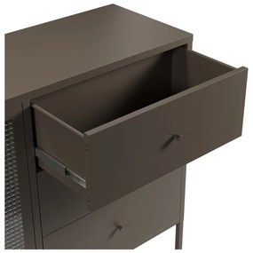 Szürke fém tálalószekrény 140x90x40 cm Layna – Marckeric