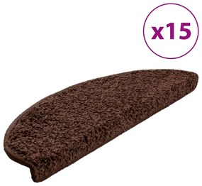 vidaXL 15 db barna lépcsőszőnyeg 65 x 21 x 4 cm