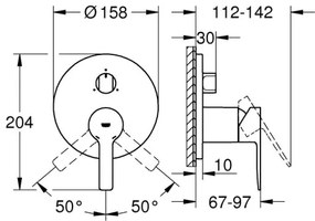 GROHE 24095001 - LINEARE csaptelep, fényes króm