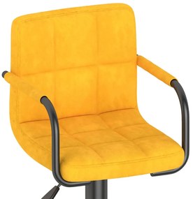 vidaXL mustársárga bársony bárszék
