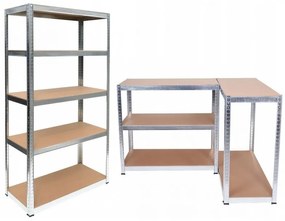 Álló polc, fém, 180X90X40, 175 kg / polc