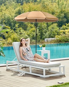 SOLARA napernyő, Ø160 cm, világosbarna (taupe) SongmicsHome