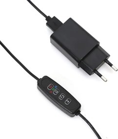 LED Dimmelhető lámpa csipeszes növények megvilágítására LED/3W/230V fekete