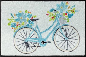 Virágos bicikli lábtörlő - 40*60 cm (Választható méretek: 40*60 cm)