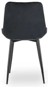 Fekete Bársony Étkezőszék. CHRIS