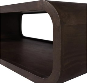 Sötét natúr színű mangófa dohányzóasztal 60x120 cm Kinu – WOOOD