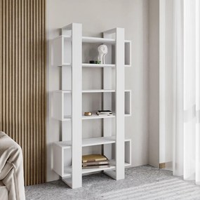 Milano könyvespolc, fehér, 80 cm