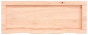 kezeletlen tömör tölgyfa fali polc 80x30x(2-4) cm